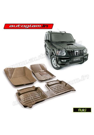 AGMS23BG, 5D MATS FOR MAHINDRA SCORPIO mHAWK MODELS, Color - BEIGE, High Quality Product!