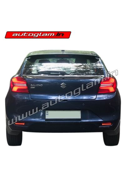 Maruti Suzuki Baleno 2015-2020 LED Tail Lights - RED Glass, AGMSB616M