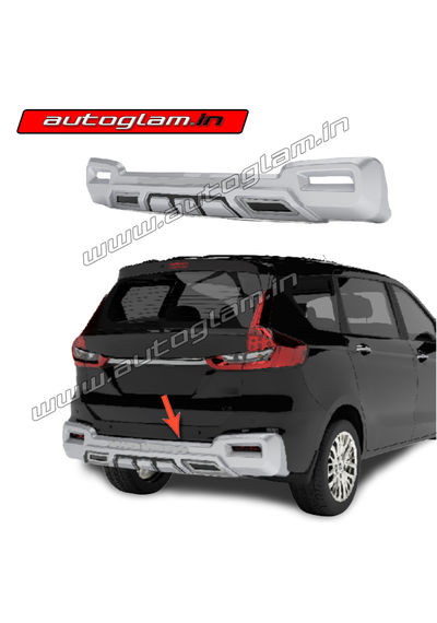 Maruti Suzuki Ertiga 2019+ Rear Bumper Diffuser, Rear Guard Color - Silver, AGMSE369RD