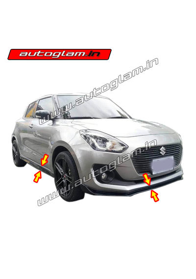 Maruti Suzuki Swift 2018-2020 Car Body Kit, Set of 5 Pieces (4 Pieces of Body Kit + 1 Piece Roof Spoiler), AGMSS18BK4