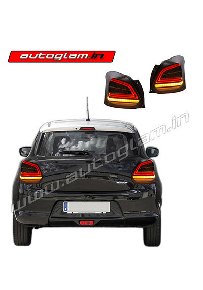 Maruti Suzuki Swift 2018+ MERC Style LED Tail Light with SMOKE Glass, AGMSS19MS