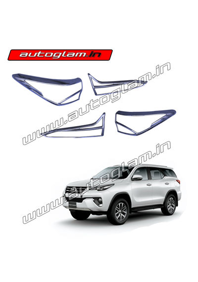 AGTF19TLT, TAILLIGHT CHROME TRIM FOR TOYOTA FORTUNER 2016+ MODELS