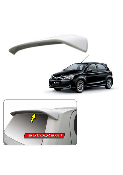 Roof Spoiler for Toyota Etios Liva 2011-2016, Color - CELESTIAL BLACK, AGTEL11RSCB