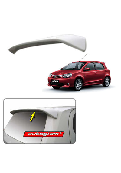 Roof Spoiler for Toyota Etios Liva 2011-2016, Color - VERMILION RED, AGTEL11RSVR