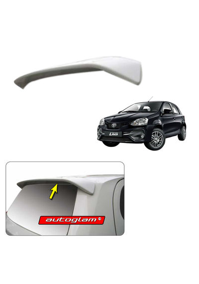 Roof Spoiler for Toyota Etios Liva 2016-2019, Color - CELESTIAL BLACK, AGTEL19RSCB