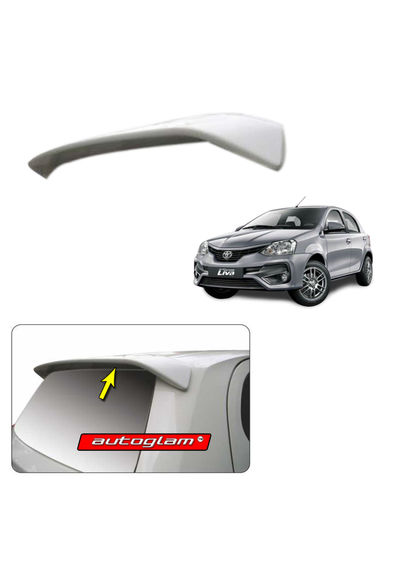 Roof Spoiler for Toyota Etios Liva 2016-2019, Color - SILVER MICA METALLIC, AGTEL19RSSMM