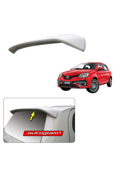 Roof Spoiler for Toyota Etios Liva 2016-2019, Color - VERMILION RED, AGTEL19RSVR