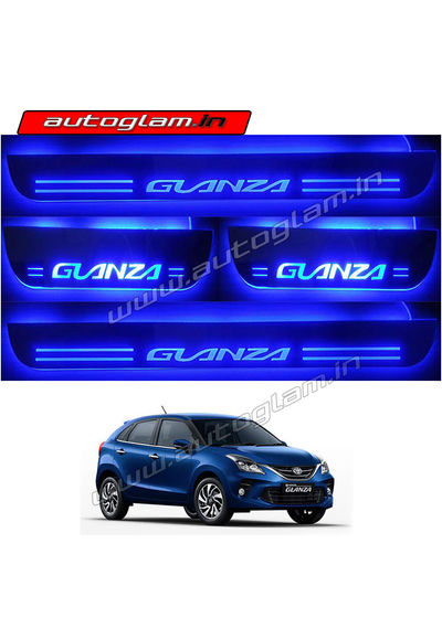 Toyota Glanza Door Blue LED Sill Plates-Set of 4 Pcs, AGTG58DSP