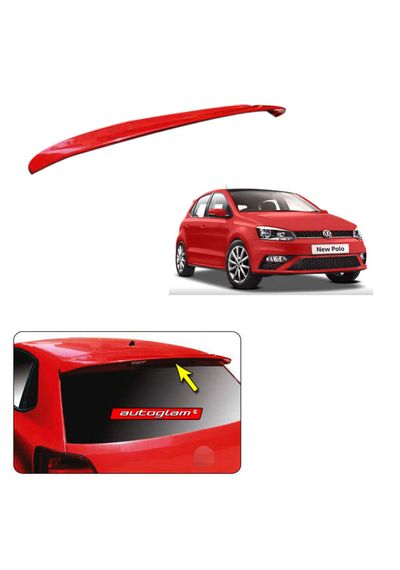 Roof Spoiler for Volkswagen Polo, Color - FLASH RED, AGVWPRSFR