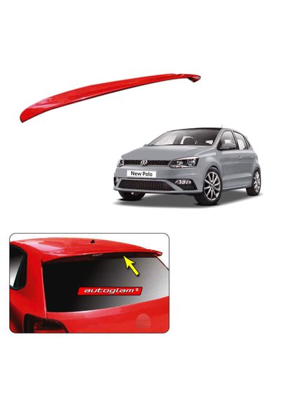 Roof Spoiler for Volkswagen Polo, Color - REFLEX SILVER, AGVWPRSRS