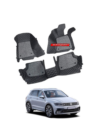 7D Car Mats Compatible with Volkswagen Tiguan, Color - Black, AGVWTT7D1