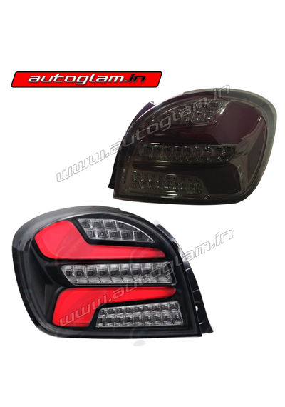 Maruti Suzuki Baleno 2015-2020 LED Tail Lights - Smoke Glass, AGMSB619S