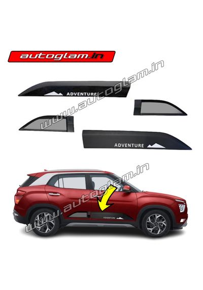 Hyundai New Creta 2020 Door Side Cladding Set Of 4 Black, AGHC402CA