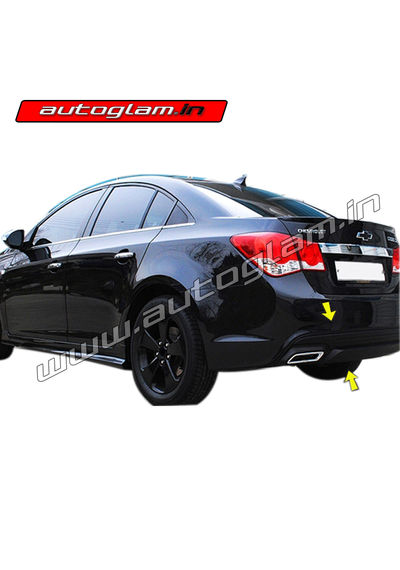 Chevrolet Cruze 2013-17 Rear Bumper Diffuser Chrome Exhaust Tip, AGCD619MB