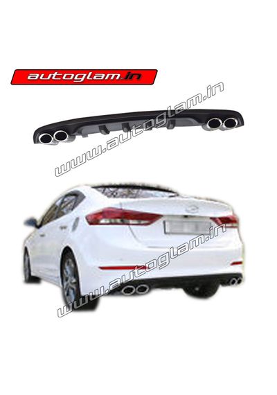 Hyundai Elantra 2016-19 Rear Diffuser with Dual Round Chrome Tip, AGHERD902