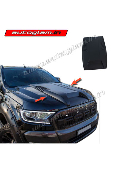 Ford Endeavour 2016-18 Bonnet Scoop, Color - MATT BLACK, AG77BCFEN