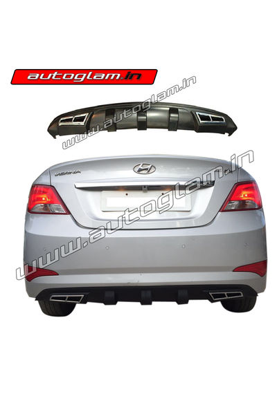 Hyundai Fluidic Verna 4S 2015+ Rear Bumper Diffuser Chrome Exhaust Tip, AGFVRD650