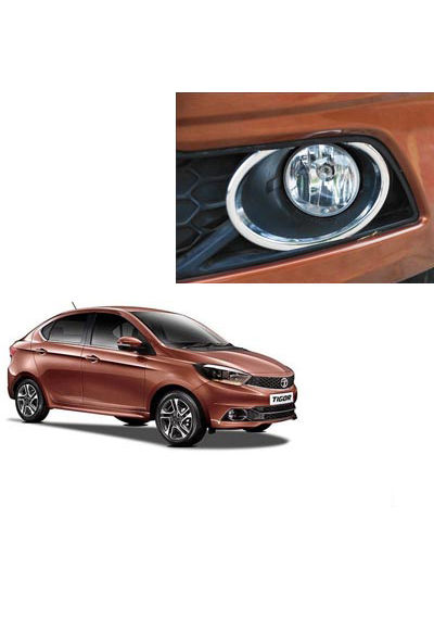 Tata Tigor Car Fog Lamp kit OEM with Chrome lining 55W, AGTT424FL