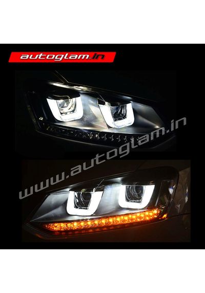 Volkswagen Vento 2010-20 BMW Style HID Projector Headlights, AGVWV609W55