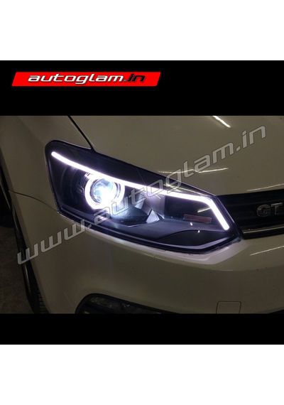 Volkswagen Polo 2010-20 Audi Style HID Projector Headlights, AGVWP993H55W