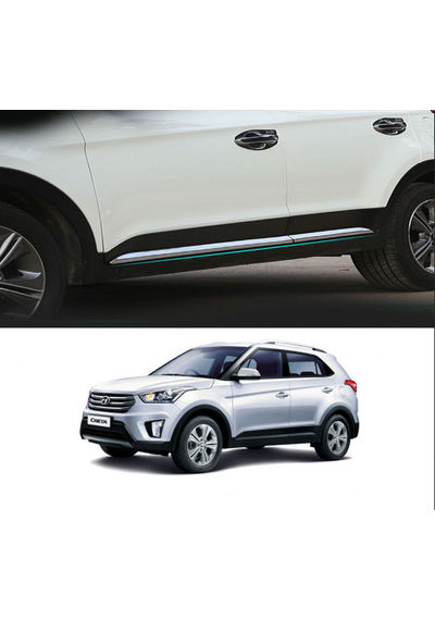 Hyundai New Creta 2018  Custom Fitted Chrome Side Beading Trims, AGHC392CA