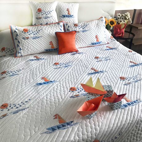 NILES NAUTICAL PANORAMA 6 PIECE QUILTED BEDCOVER SET