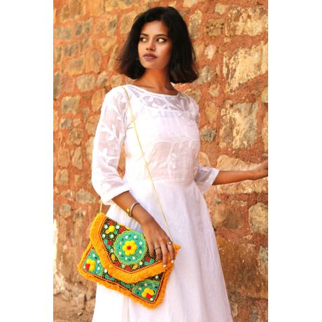 FIDA - CASABLANCA HAND EMBROIDERED  SLING BAG