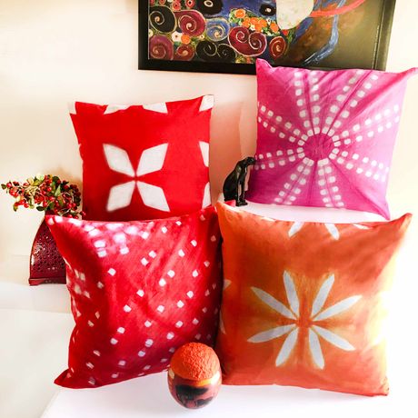 ETALINA SALZBURG SPRING SHIBORI CUSHION COVER SET