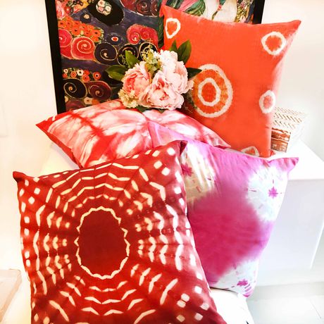 EMALIE SALZBURG SPRING SHIBORI CUSHION COVER SET