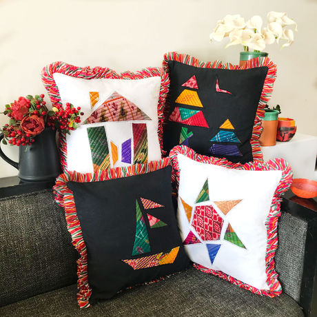 EDEN DUTCH APPLIQUE CUSHION COVER SET