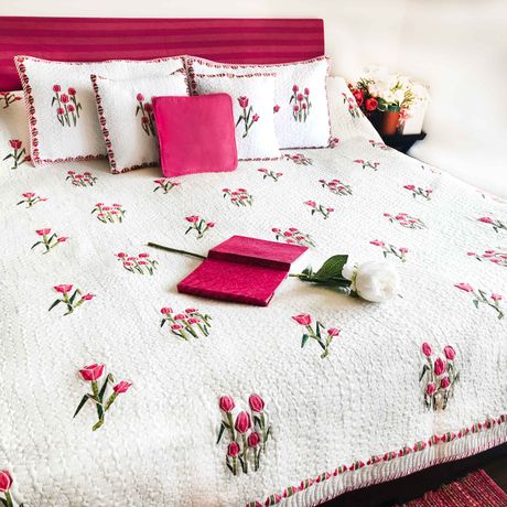 SASHA SALZBURG SPRING PRIMROSE PINK 6 PIECE BEDCOVER SET