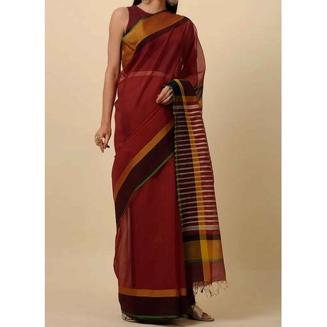 BLOOM SEINNA RED GOSSAMER SAREE