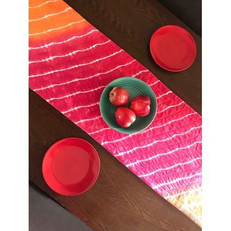 TIA QUILTED SHIBORI TABLE RUNNER