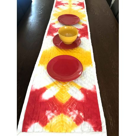 TISHIA QUILTED SHIBORI TABLE RUNNER