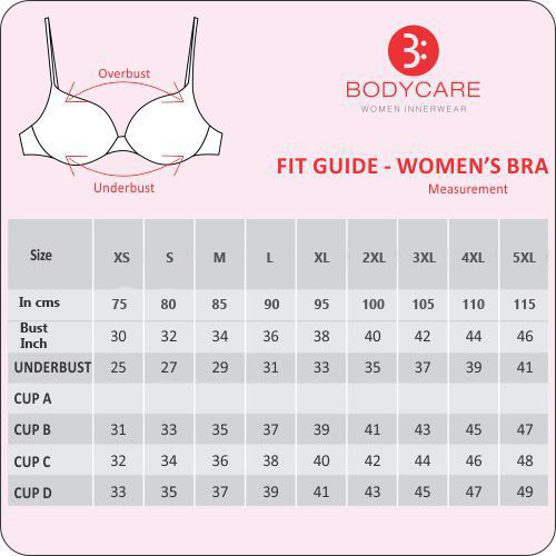 Bra (ब्रा) Size Chart - Lovable India