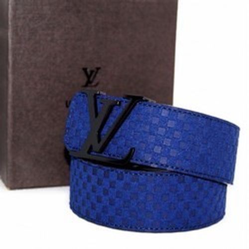 Replica LV Blue Suede Belt, Lv Belts Online, Lv Mens Belt