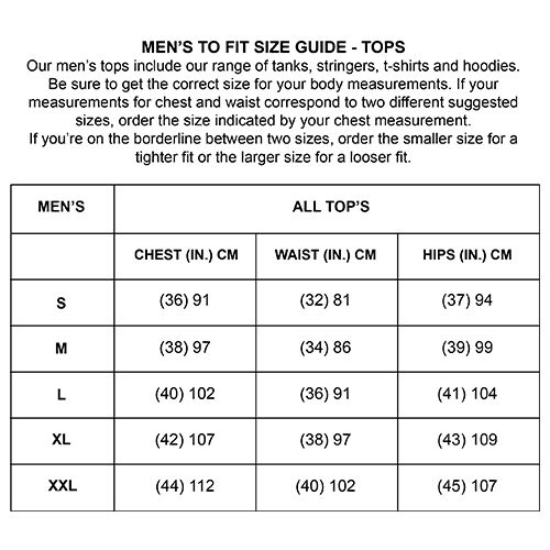 Men S Vest Size Chart