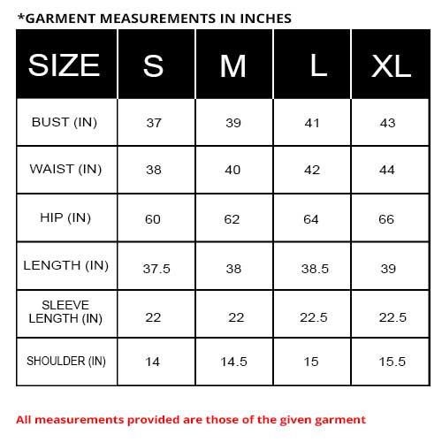 A Glow Maternity Size Chart