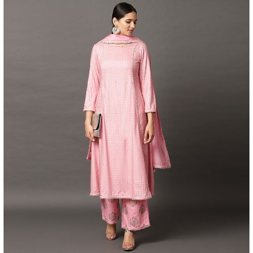 baby pink frock suit