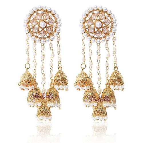 Buy Antico Traditional Festive Black Color Pearl Oxidized Big Jhumka  Earrings for Girls Online at Best Prices in India  JioMart