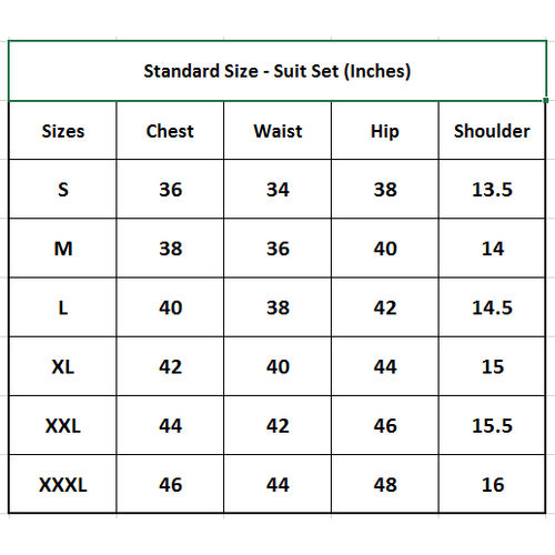 Khaadi Size Chart Shirt