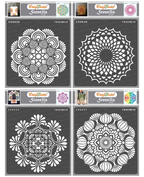 Download Craftreat Stencil Mandala Cts038n040n124n337