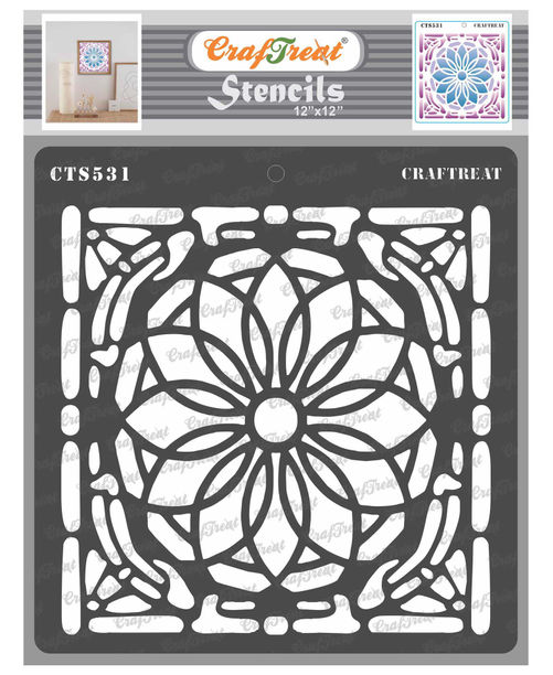 Craftreat Stencil Stained Glass Patterns 12 Cts531