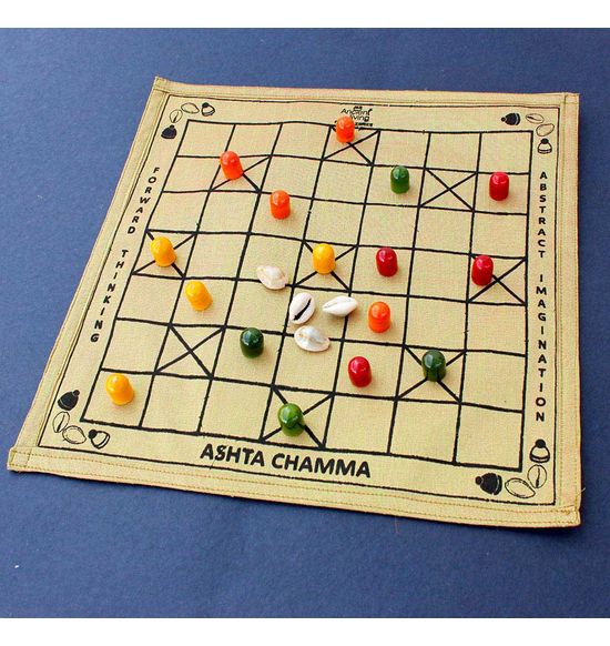 Ancient Living Ashta Chamma Katta Mane Chowka Bara Ludo Board Game UK