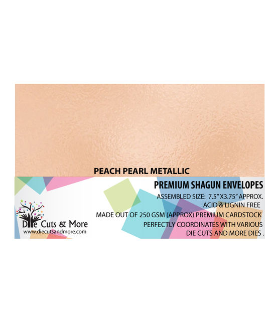 Peach Metallic Pearl Shimmer Envelopes | PEACHPEARLENV