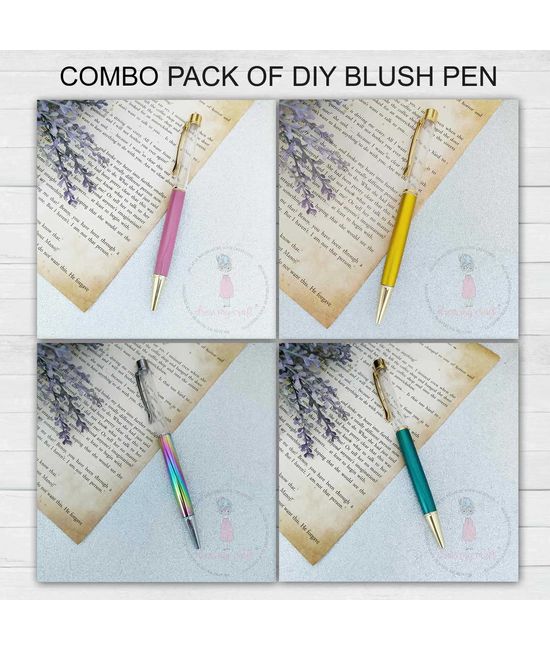 Metallic Blue - Diy Blush Pen Value Pack Pack Of 4 Pcs