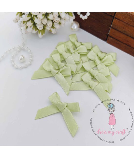 Light Green Ribbon Bows, Dmca6407