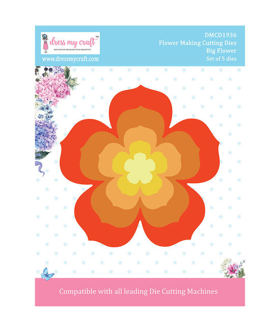 Big Flower - Flower Making Cutting Dies | Dmcd1936 | Dress My Craft