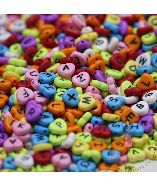 Colorful Round Letter Beads - Coloured, Dmcfa4507