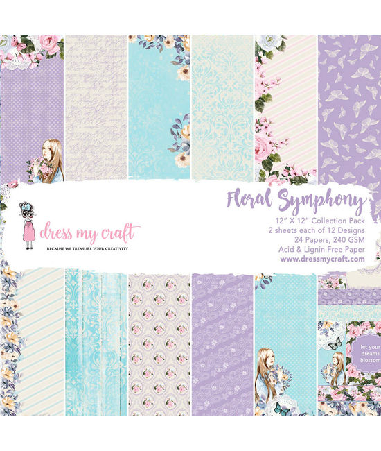 Dress My Craft - In My Heart 12x12 Cardstock Pad